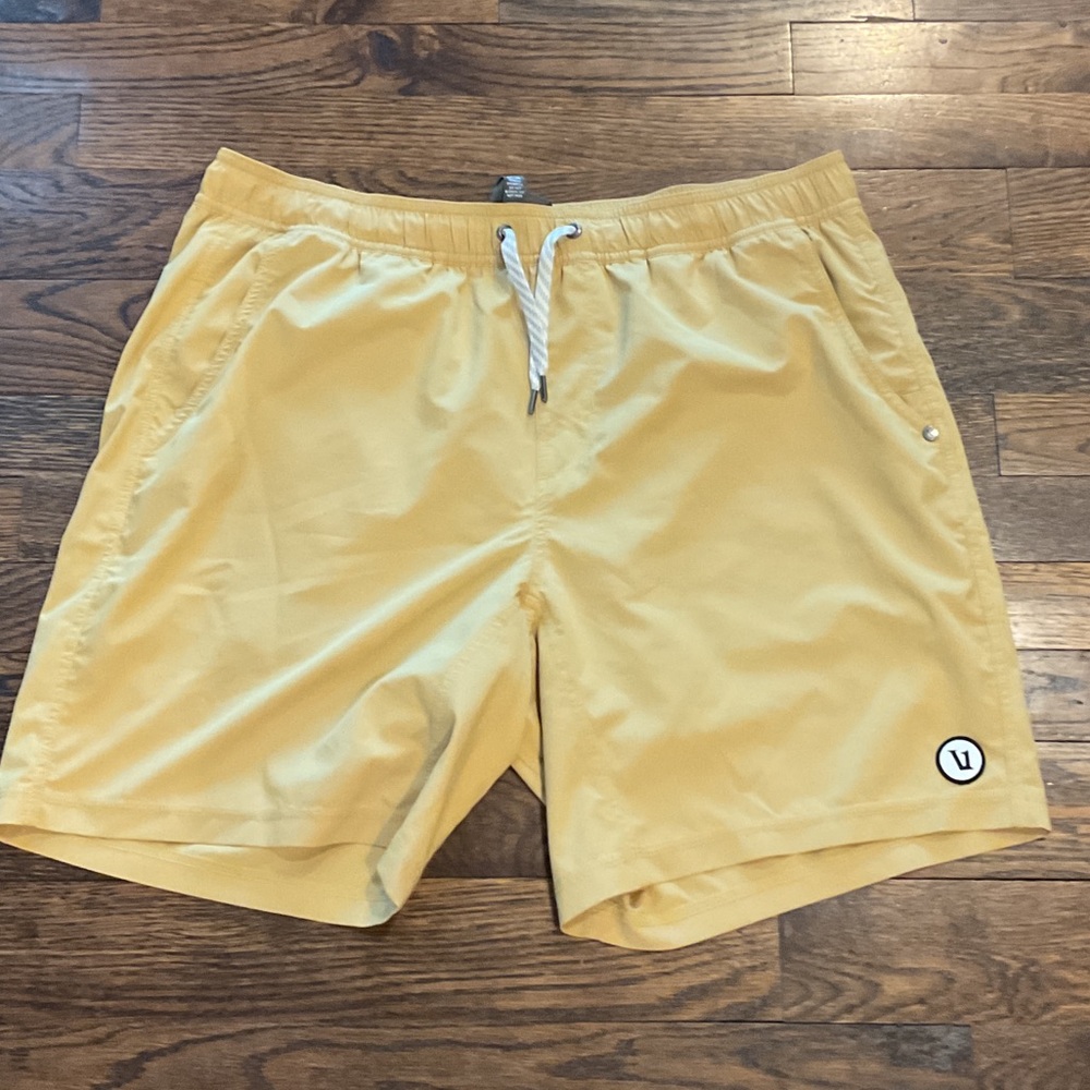 Vuori Men's Athletic Shorts in Yellow